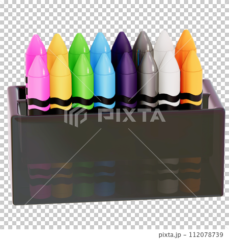 Art supplies for teacher's day Clipart, Crayon , back to school on transparent background, 3D Rendering Art supplies for teacher's day Clipart, Crayon , back to school on transparent background, 3D Rendering 112078739