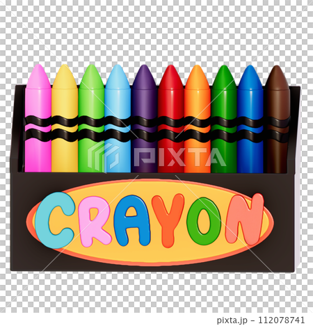 Art supplies for teacher's day Clipart, Crayon , back to school on transparent background, 3D Rendering Art supplies for teacher's day Clipart, Crayon , back to school on transparent background, 3D Rendering 112078741