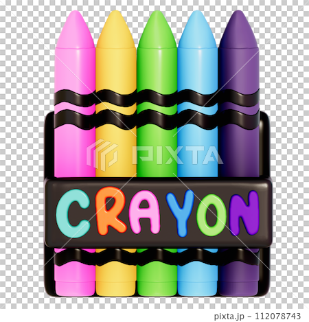 Art supplies for teacher's day Clipart, Crayon , back to school on transparent background, 3D Rendering Art supplies for teacher's day Clipart, Crayon , back to school on transparent background, 3D Rendering 112078743