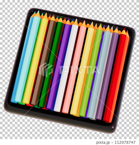 Art supplies for teacher's day Clipart, Colorful Pencils Set , back to school on transparent background, 3D Rendering Art supplies for teacher's day Clipart, Colorful Pencils Set , back to school on transparent background, 3D Rendering 112078747