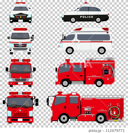 警車、救護車、消防車組 警車、救護車、消防車組 112079771