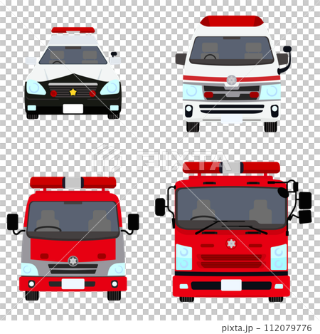 警車、救護車、消防車組 112079776