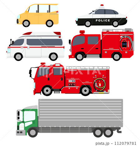 さまざまな車両セット 112079781