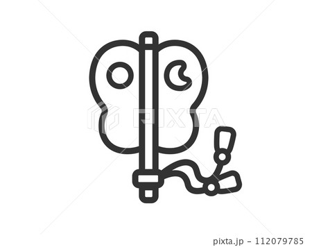 相撲のアイコン（線画）のイラスト 112079785