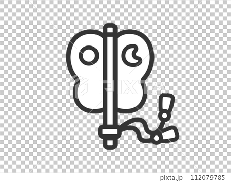 相撲のアイコン（線画）のイラスト 112079785