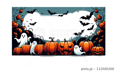 秋の夜長を彩るハロウィン・パノラマ 112080266