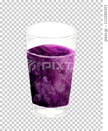 葡萄汁飲料手繪水彩插畫素材 112080301