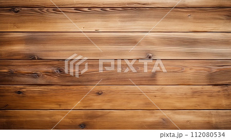 Brown Stained Wooden Wall 112080534