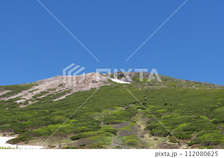 白山室堂平からの御前峰の眺め 112080625