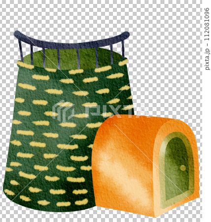 Little house watercolor cartoon cute Little house watercolor cartoon cute 112081096
