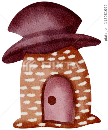 Little house watercolor cartoon cute Little house watercolor cartoon cute 112081099
