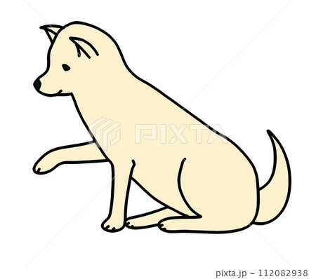 お手をする犬のイラスト お手をする犬のイラスト 112082938