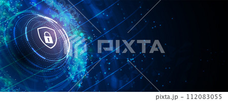 Cyber security and information or network protection. Future cyber technology web services for business and internet project 112083055