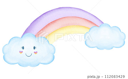 Fairy tale watercolor cartoon cute Fairy tale watercolor cartoon cute 112083429