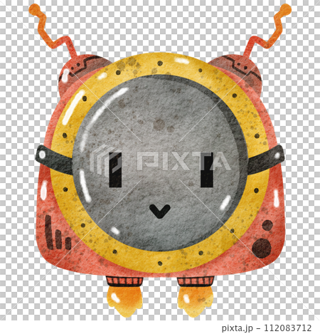 Cute Robot hand paint watercolor Cute Robot hand paint watercolor 112083712