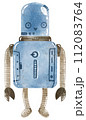 Cute Robot hand paint watercolor 112083764