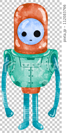 Cute Robot hand paint watercolor Cute Robot hand paint watercolor 112083766