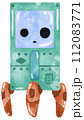 Cute Robot hand paint watercolor 112083771