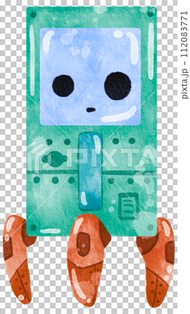 Cute Robot hand paint watercolor Cute Robot hand paint watercolor 112083771