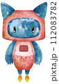 Cute Robot hand paint watercolor 112083782