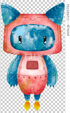 Cute Robot hand paint watercolor Cute Robot hand paint watercolor 112083782