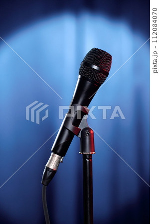 Microphone of evening show presenter Microphone of evening show presenter 112084070
