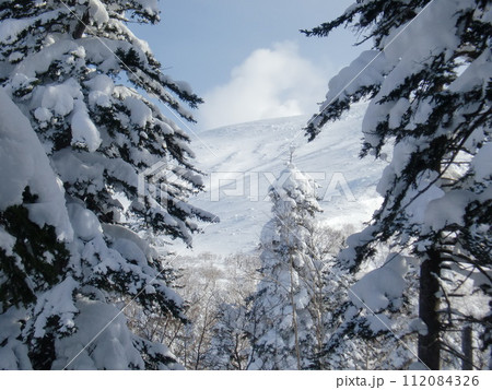 雪に覆われた山 雪に覆われた山 112084326
