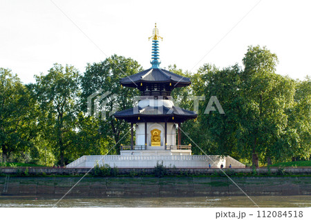 The Peace Pagoda at Battersea park in London The Peace Pagoda at Battersea park in London 112084518