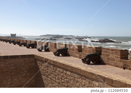 Cannons of the fortified walls of Essaouira 112084550