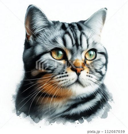 アメリカンショートヘアの猫のイラスト素材 [112087039] - PIXTA