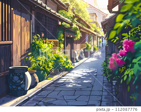 江戸情緒あふれる町並み-2 112087776