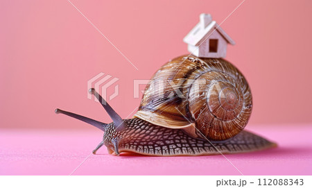 The snail with a house on its back 112088343