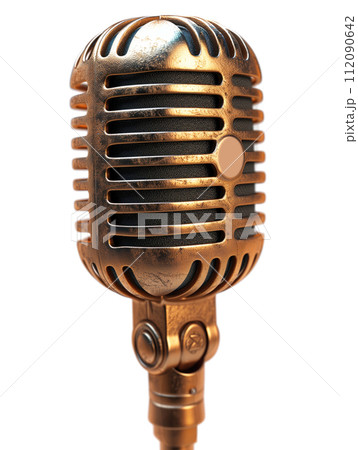 Retro microphone isolated Retro microphone isolated 112090642