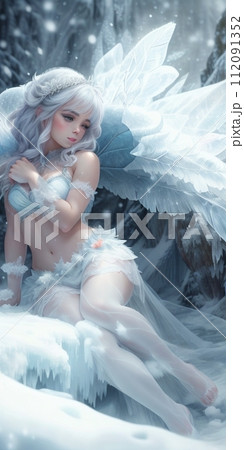 美しく舞う雪の天使のイラスト素材 [112091352] - PIXTA
