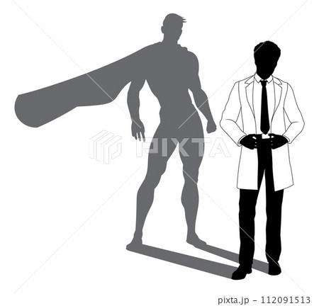 Superhero Scientist Super Hero Shadow Silhouette Superhero Scientist Super Hero Shadow Silhouette 112091513