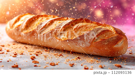 French baguette, bread and flour product - AI generated image 112093136