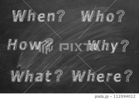 What, Where, Who, Why, When, Howのイラスト素材 [112094012] - PIXTA