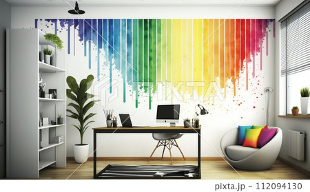 LGBTを意識したレインボーデザインを取り入れた仕事場