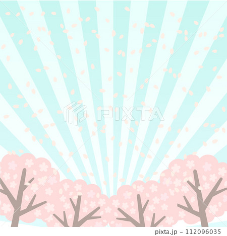 桜の花びらが舞う背景イラスト 桜の花びらが舞う背景イラスト 112096035