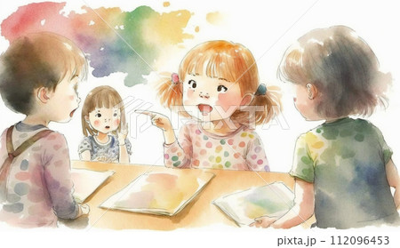 子供達のちょっとした諍い：口達者なおませな女の子