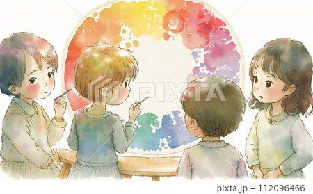 小グループ勉強会中の子供達
