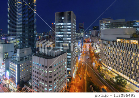 大阪梅田ツインタワーズ・ノースからの大阪夜景 大阪梅田ツインタワーズ・ノースからの大阪夜景 112096495