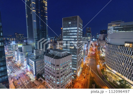 大阪梅田ツインタワーズ・ノースからの大阪夜景 大阪梅田ツインタワーズ・ノースからの大阪夜景 112096497