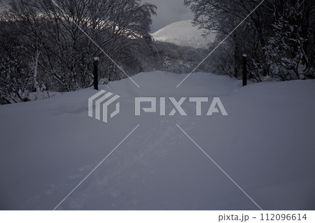 冬の八甲田道(青森県) 冬の八甲田道(青森県) 112096614