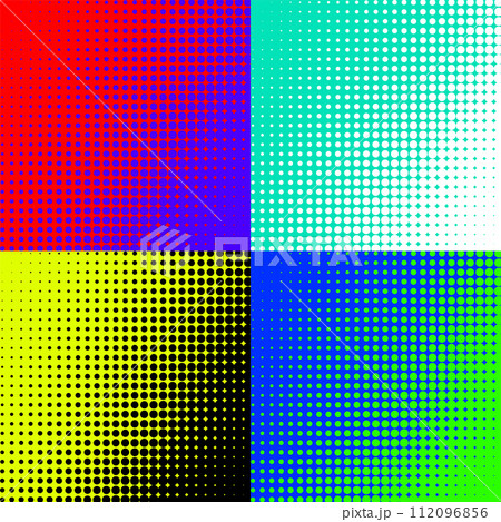 Set of abstract vector halftone colorful backgrounds 112096856