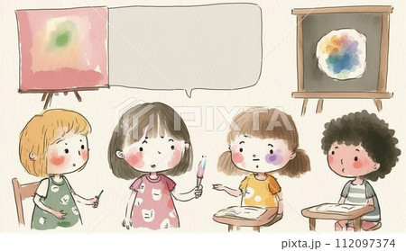 仲良しでお勉強会中の子供達