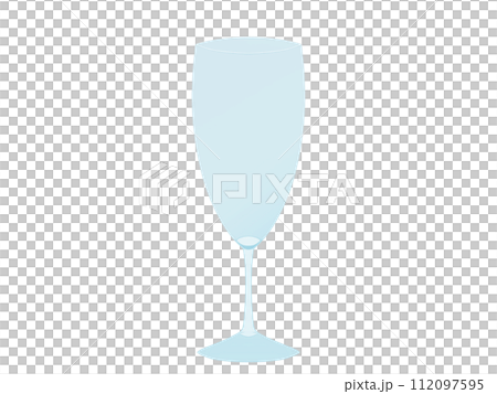 素材用フルート型ションパングラスのイラスト 112097595
