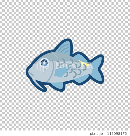 かわいいマルクチヒメジのイラスト 112098176