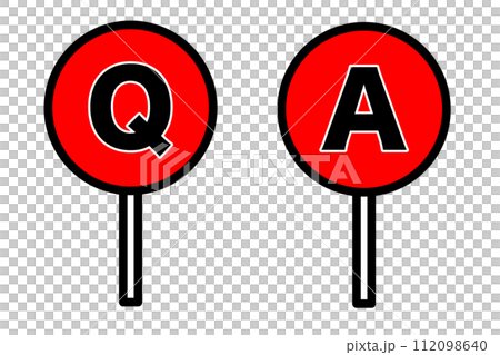 Simple handheld QA panel icon red Simple handheld QA panel icon red 112098640