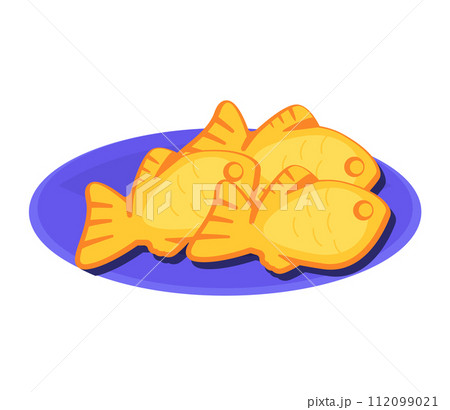 Taiyaki - modern flat design style single isolated image Taiyaki - modern flat design style single isolated image 112099021